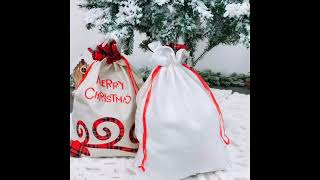 2 Bolsa Navidad Papá Noel Regalo Arpillera personalizada