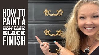 Gel Stain & Black Chalk Paint Layered Dresser | Amy Howard Gel Stain | Amy Howard Furniture Makeover