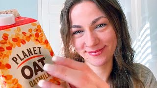 ASMR with foods & drinks 🍏🥤 crunchy/lids/tapping