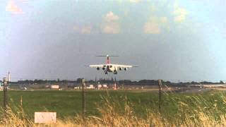 Swiss Airlines Landing at Birmingham Airport