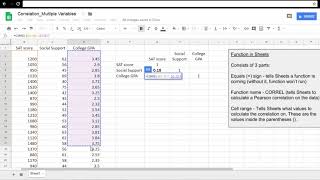 How to Calculate a Correlation between Multiple Variables