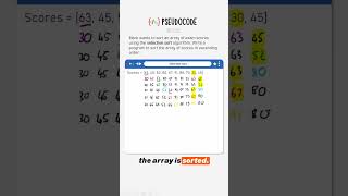 Easy selection sort algorithm