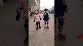 Cute little girl 👧 learning skating (Saajan ve) #skating #viral #shorts #short #youtubeshorts