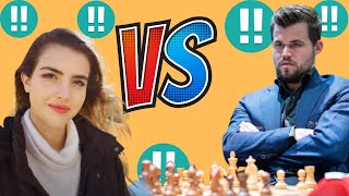 Historical chess game 34, Magnus Carlsen vs Alexandra Botez