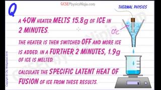 Specific Latent Heat of Fusion - Physics Calculation