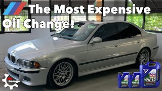 Oil change on the BMW E39 M5