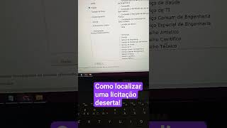 como localizar licitações desertas?
