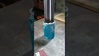 Hydraulic press VS can #shorts #foryou #viral #perte #hydraulicpress #satisfying