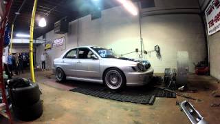 Nightshift Performance JrTuned 02 Subaru WRX STI on Precision 6765 -- 630 on pump gas 93oct