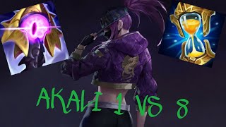 akali 1 vs 8 (jungle diff afk)