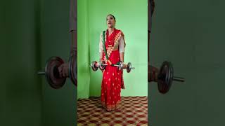 Beautiful Girl With Sari | Workout | Video 2023