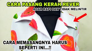 diy cara menjahit mudah memasang kerah rever #sewing