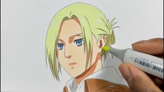 How to Draw Annie Leonhart Easy - Attack on Titan (Shingeki no Kyojin / 進撃の巨人)