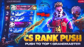 PUSH TO TOP 1 GRANDMASTER - CS RANKED 😎👽 || #2BGAMER #CLASSYFF#AJJUBHAILIVE #FREEFIRELIVE #RAILIVE