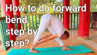 YOGRanet is live .... How to do forward bend step by step?