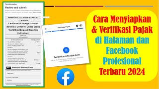 Cara Mudah Menambahkan dan Verifikasi Pajak di Facebook dan Halaman Terbaru 2024