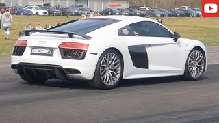 Audi R8 V10 Plus VS Pontiac GTO 500hp | Drag Race