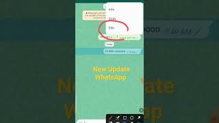 Note: Edit your sent messages WhatsApp