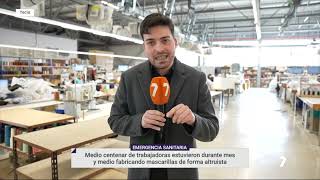 Noticia con la efeméride de la fabricación altruista de mascarillas en Yecla hace 4 años.