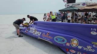 2024 Bonneville Speedweek. #998 Royal Purple Fuel Streamliner First Run