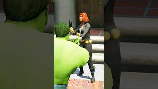 GTA V: BLACK WIDOW TROLLS HULK, BUT HULK TAKE REVENGE ENDING 😂| #Shorts | #GTA5 | #Hulk