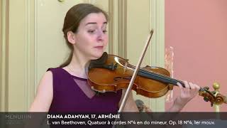 Diana Adamyan performs Beethoven's String Quartet No. 4 in C Minor