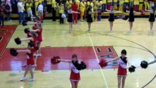 Clinton High School Pride Week Pep Assembly part 3 2009 Iowa Cheerleaders