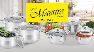 Maestro MR 3512 — каструлі з нержавіючої сталі, вся лінійка