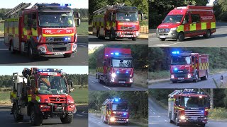 Large Fire in Thetford Forest - Suffolk & Norfolk Fire Services Responding