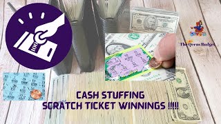 CASH STUFFING SCRATCH TICKET WINNINGS ||  $100  ||  SHORT AND LONG TERM SAVINGS CHALLENGES