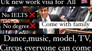 Uk new work visa 🇬🇧no IELTS,no degree come with family🥳#uk #uknews #ukworkvisa