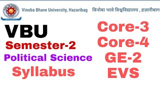 VBU BA Semester 2 Political Science Honours  And GE Syllabus Sk_Edutorial