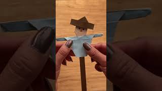 Espantapájaros de papel | Origami fácil #easyorigami #origami #paperfolding #craft #diyorigami