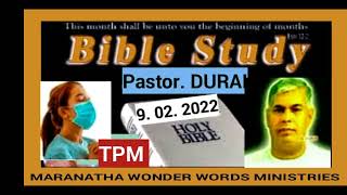 TPM BIBLE STUDY | PASTOR DURAI | 09 02 2022 WEDNESDAY | TPM MESSAGES | TPM SONGS | TPM | MARANATHA