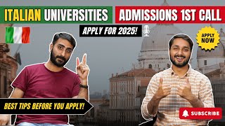 100% scholarships Admissions Open In ITALY For 2025 Intake! | BLS Appointments Updates 2025