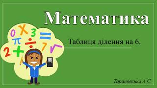 Таблиця множення числа 6. Таблиця ділення на 6.