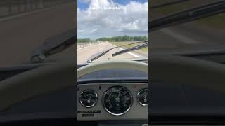 Saab 96 two-stroke POV on highway in Sweden