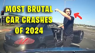 MOST BRUTAL CAR CRASHES OF 2024 | Idiots In Cars | USA & Canada