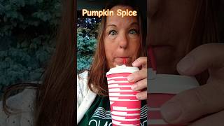 Trying Pumpkin Spice Iced coffee  tator #shorts #foodie #breakfast #pumpkinspice