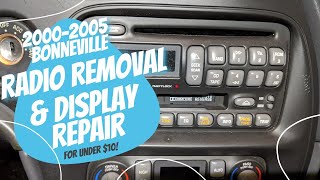 2000-2005 Bonneville Radio Removal **Repair your Pontiac's burned out Radio Display for under $10!**