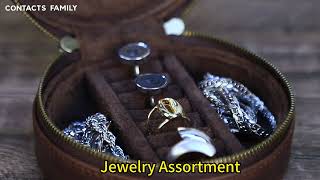 Rounnd Travel Jewelry Case