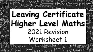 Revision Worksheet 1 (2021) -  Exam Style Questions