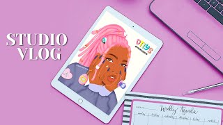 STUDIO VLOG | TRYING SOMETHING NEW, MEET ALICIA, NEW LAPTOP DESK | TAWANA SIMONE✿