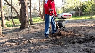 Two-handled square shovel