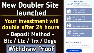 New Doubler Site Launched | invest will double after 24 hours