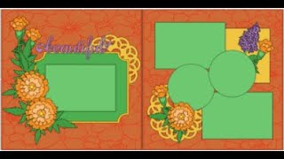 Tutorial For A Fall Scrapbook Page with Marigold Flowers