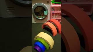 🌈 Rainbow wooden toy #trendingshorts #amazingtoys  #shortsviral #satisfying