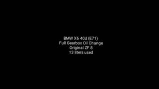 BMW X6 E71 Gearbox oil change - BMW X6 Gearbox Service