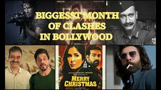 6 BIG HINDI MOVIE CLASH IN DEC MONTH. BIGGEST MONTH OF CLASH. #viral #youtube #bollywood