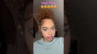 HIGH PONYTAIL (SHORT CURLY HAIR) 😍😍 #hairstyle #tutorial #curlyhair